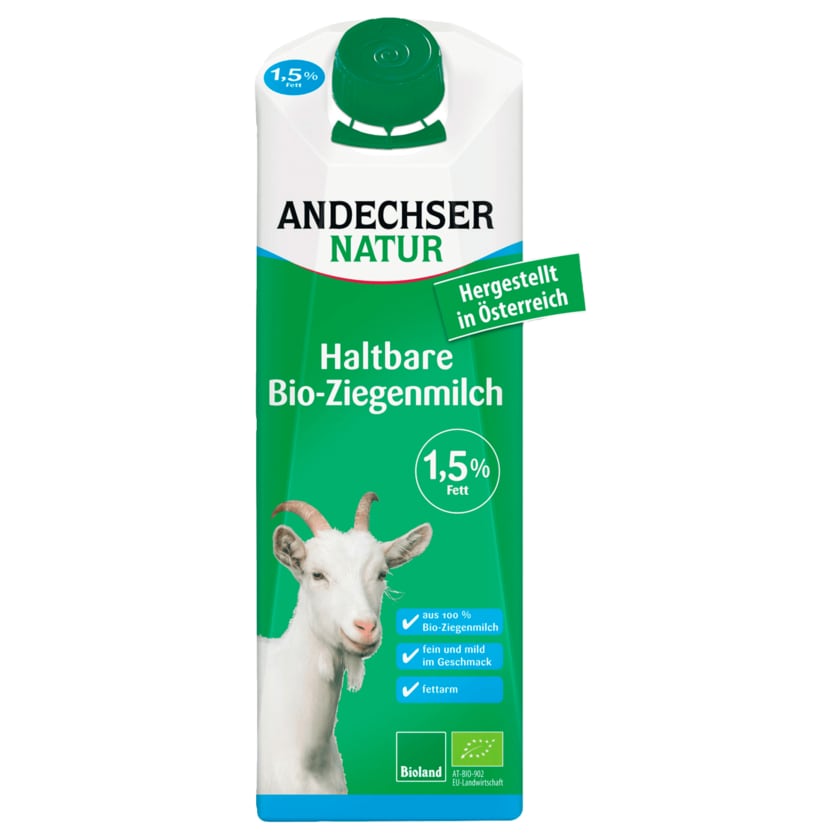 Andechser Natur Bio H-Ziegenmilch 1,5% 1l
